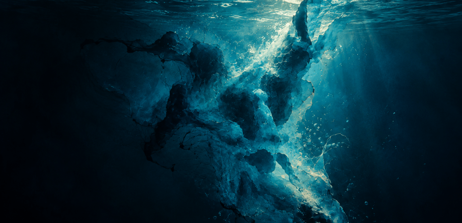 Underwater ink plume